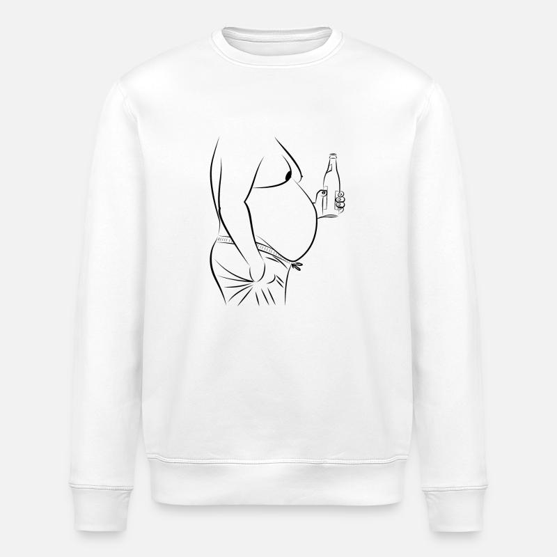 Beer belly (gift idea) - Stanley/Stella ROLLER Unisex Organic Sweatshirt - white