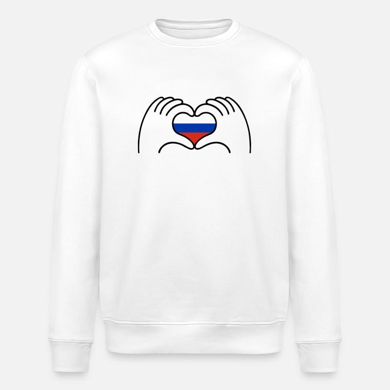 Coeur Russie - Sweat bio ROLLER Stanley/Stella Unisexe - blanc