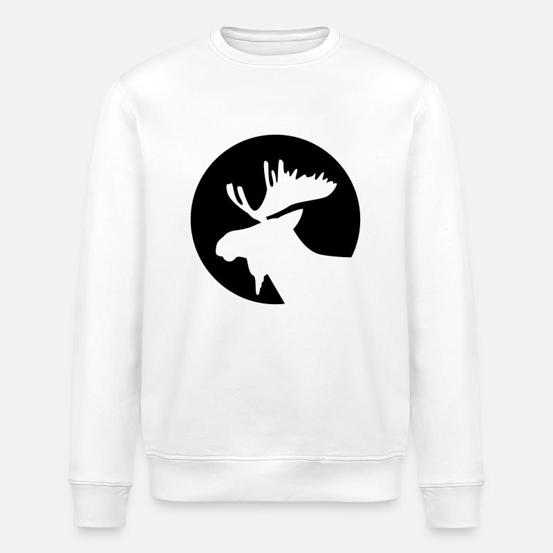 Moose - Stanley/Stella ROLLER Unisex Organic Sweatshirt - white