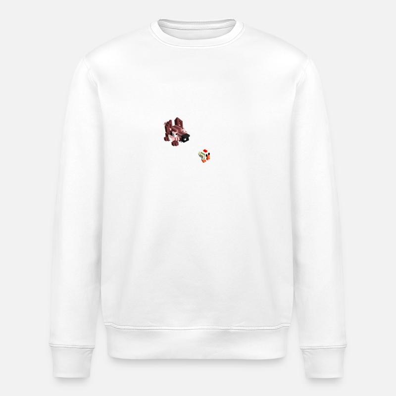 Wolf and chicken - Stanley/Stella ROLLER Unisex Organic Sweatshirt - white