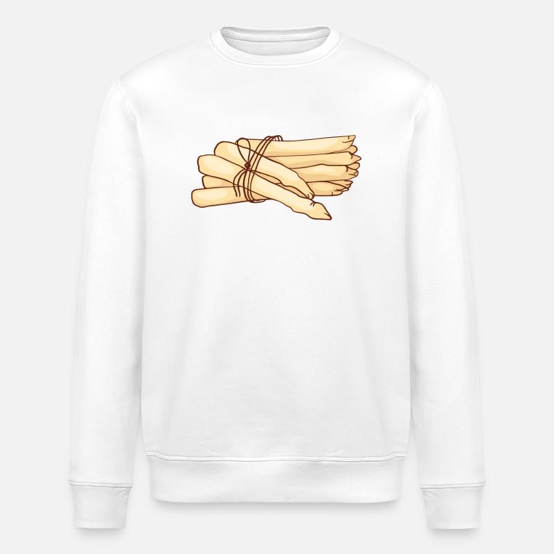 Vegetable asparagus Common asparagus - Stanley/Stella ROLLER Unisex Organic Sweatshirt - white