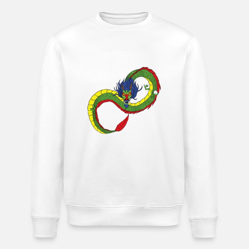 Dragon - Infini - Dragon chinois - Sweat bio ROLLER Stanley/Stella Unisexe - blanc