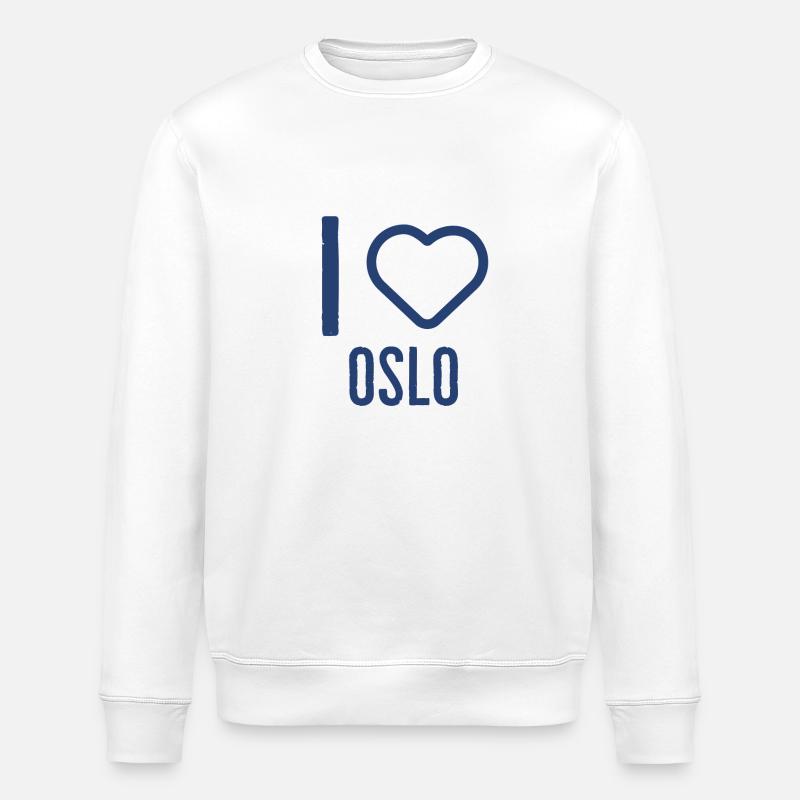 Ich liebe Oslo - Stanley/Stella Unisex Bio-Sweatshirt ROLLER - Weiß