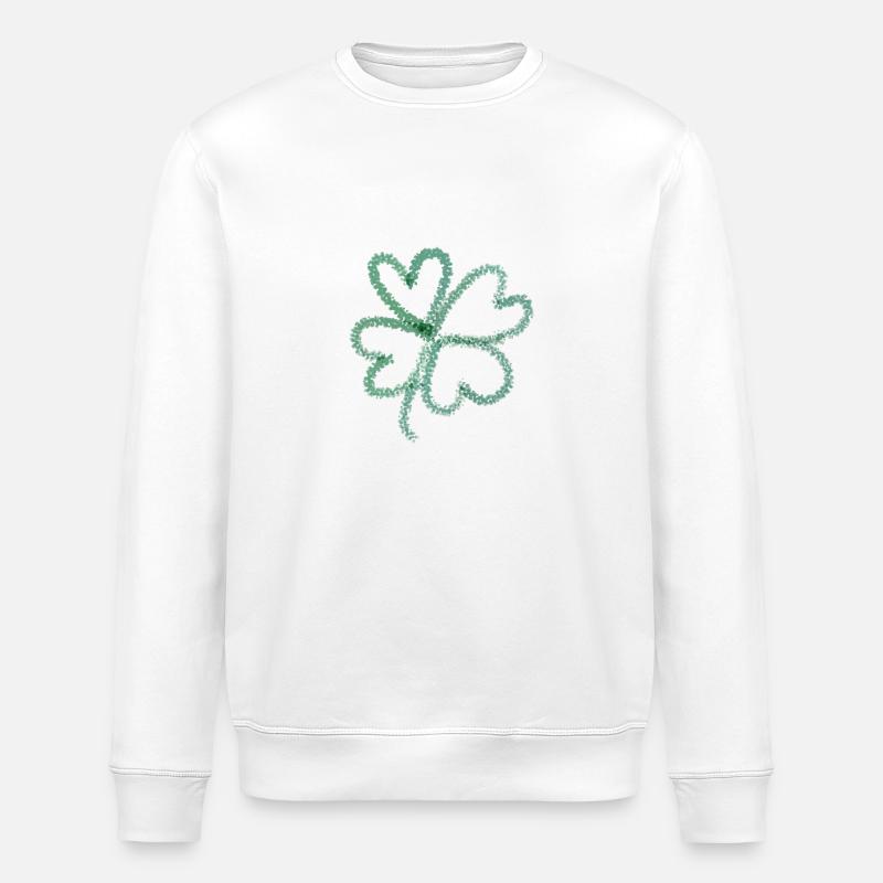 cloverleaf - Stanley/Stella ROLLER Unisex Organic Sweatshirt - white