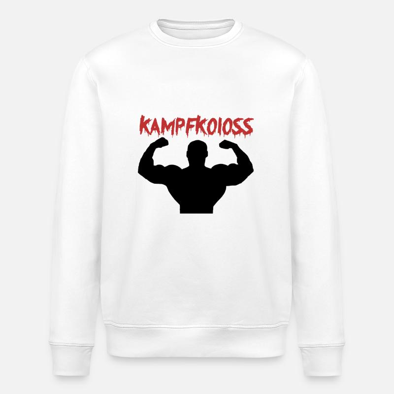 Kampfkoloss Training Motivaton Geschenk - Stanley/Stella Unisex Bio-Sweatshirt ROLLER - Weiß