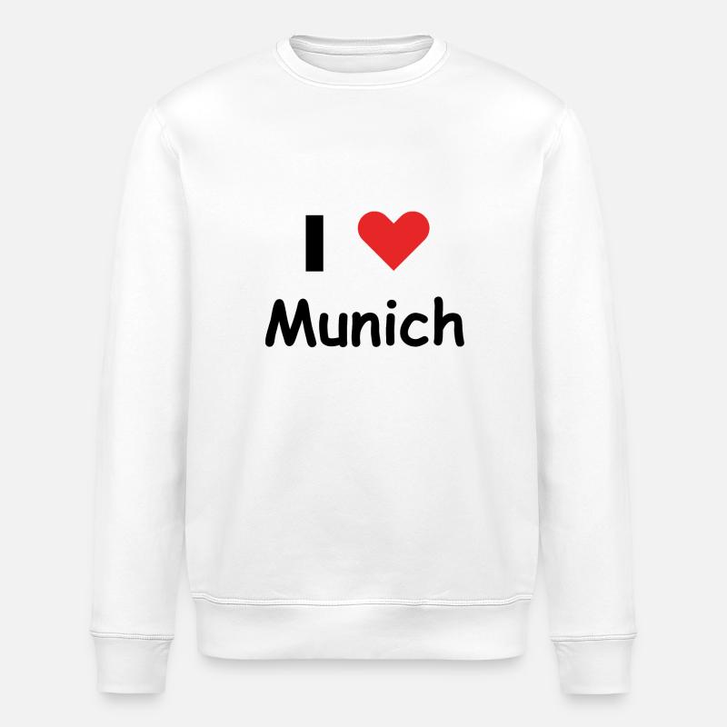 J'aime Munich - Sweat bio ROLLER Stanley/Stella Unisexe - blanc