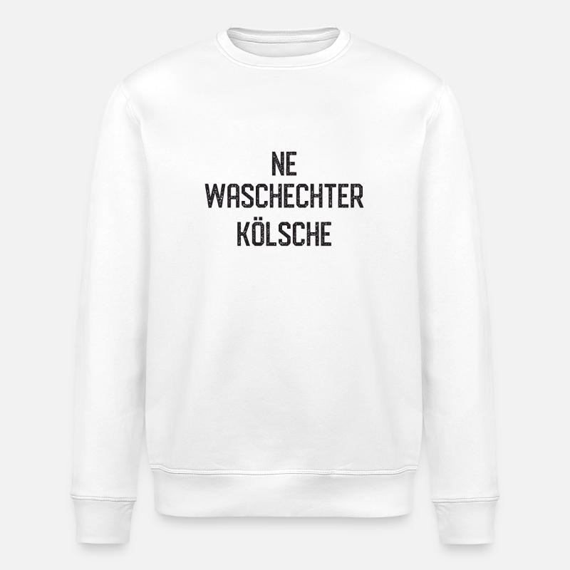 Koeln Ne genuine Koelsche black - Stanley/Stella ROLLER Unisex Organic Sweatshirt - white