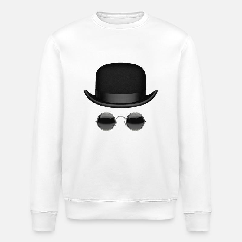 Hut und Brille - Stanley/Stella Unisex Bio-Sweatshirt ROLLER - Weiß