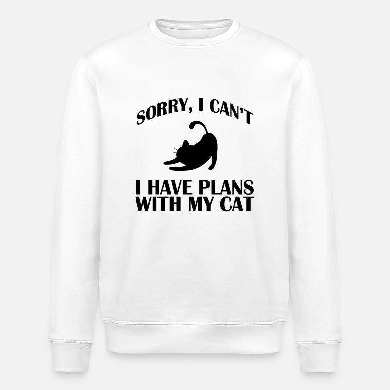 Katze - Stanley/Stella Unisex Bio-Sweatshirt ROLLER - Weiß