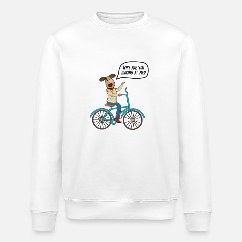 bicycle - Stanley/Stella ROLLER Unisex Organic Sweatshirt - white