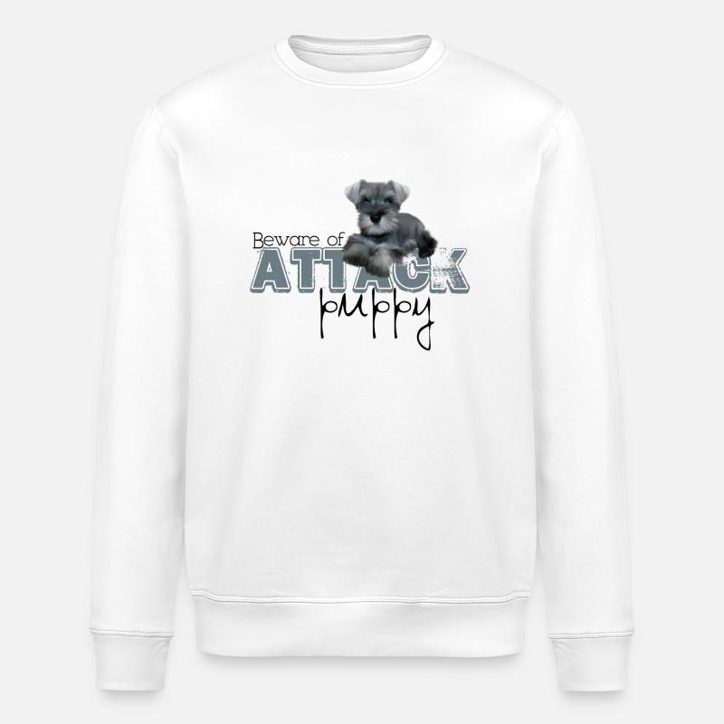 Schnauzer Attack - Stanley/Stella Unisex Bio-Sweatshirt ROLLER - Weiß