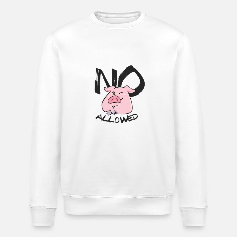 No allowed (Cochon) - Sweat bio ROLLER Stanley/Stella Unisexe - blanc