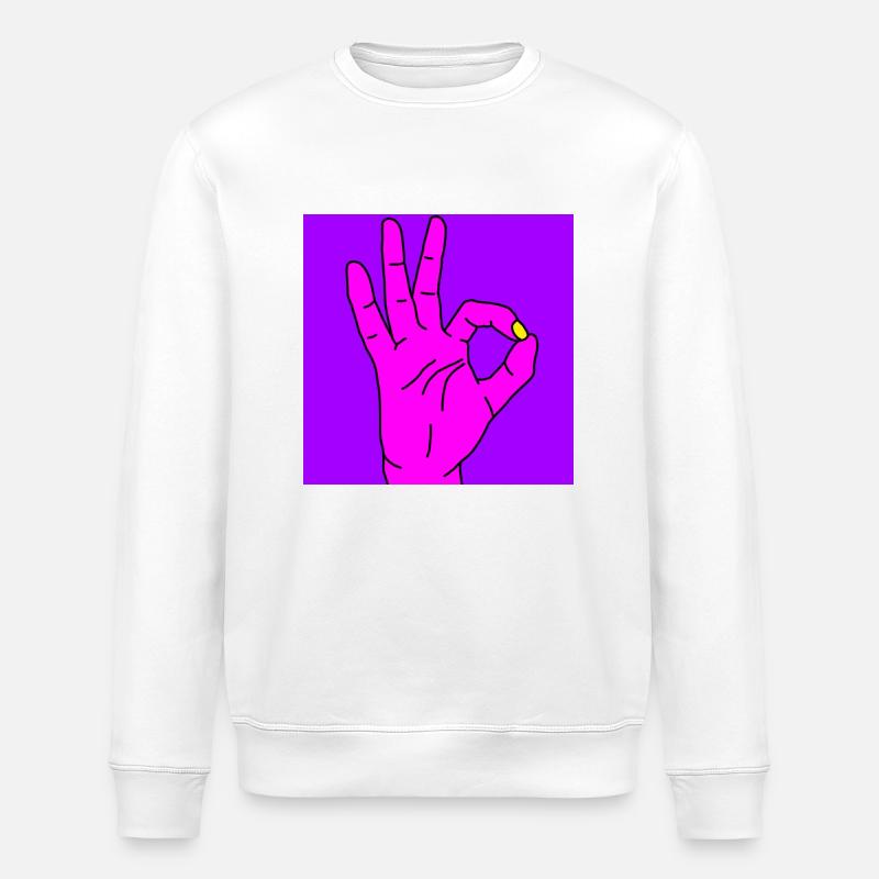 okay lila - Stanley/Stella Unisex Bio-Sweatshirt ROLLER - Weiß