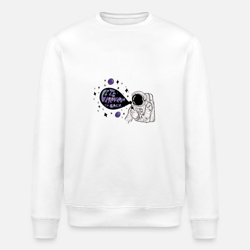 Astronaut star dreams soap bubble - Stanley/Stella ROLLER Unisex Organic Sweatshirt - white