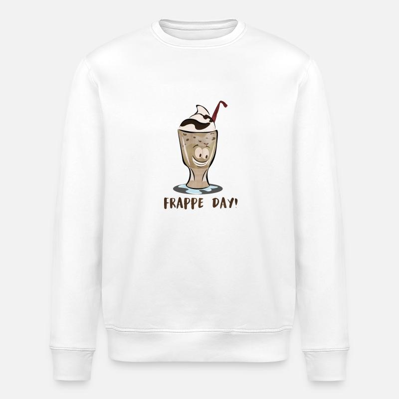 Frappe Day! - Stanley/Stella ROLLER Unisex Organic Sweatshirt - white
