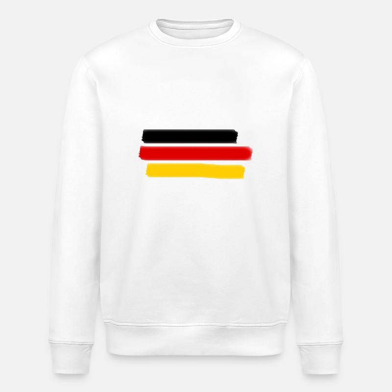 Deutschlandflagge - Stanley/Stella Unisex Bio-Sweatshirt ROLLER - Weiß