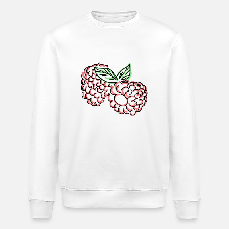 Himbeeren - Stanley/Stella Unisex Bio-Sweatshirt ROLLER - Weiß
