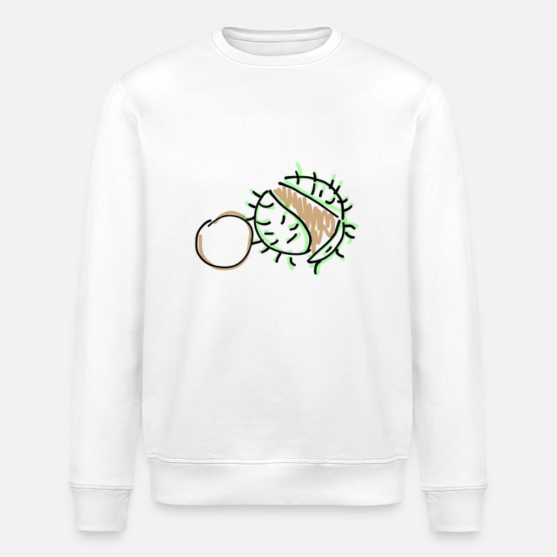 Kastanien - Stanley/Stella Unisex Bio-Sweatshirt ROLLER - Weiß