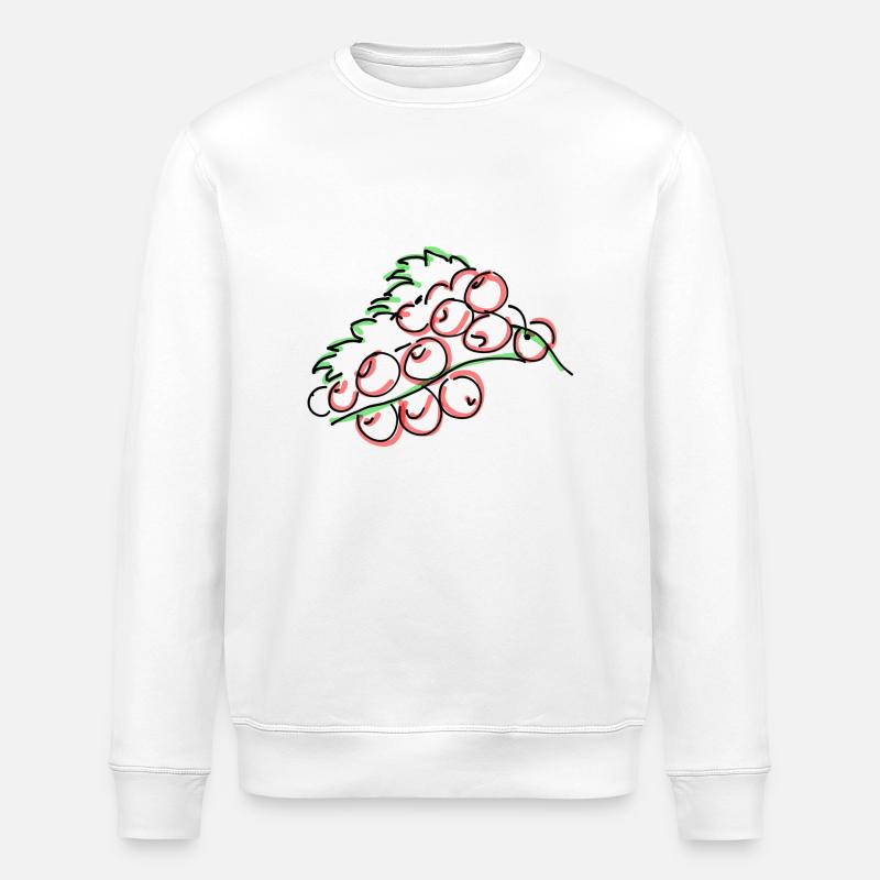 groseilles - Sweat bio ROLLER Stanley/Stella Unisexe - blanc