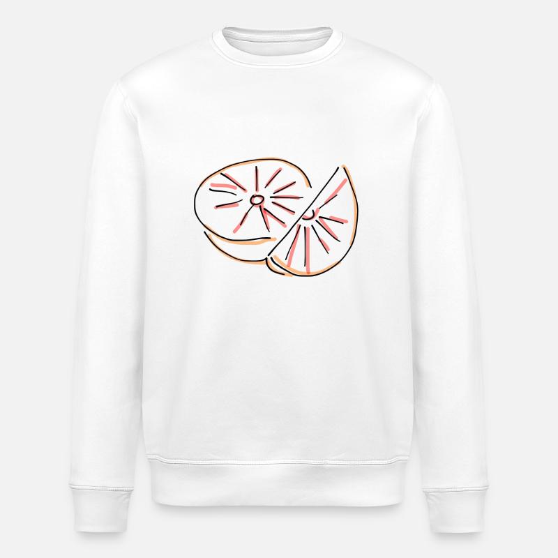 Grapefruit - Stanley/Stella ROLLER Unisex Organic Sweatshirt - white