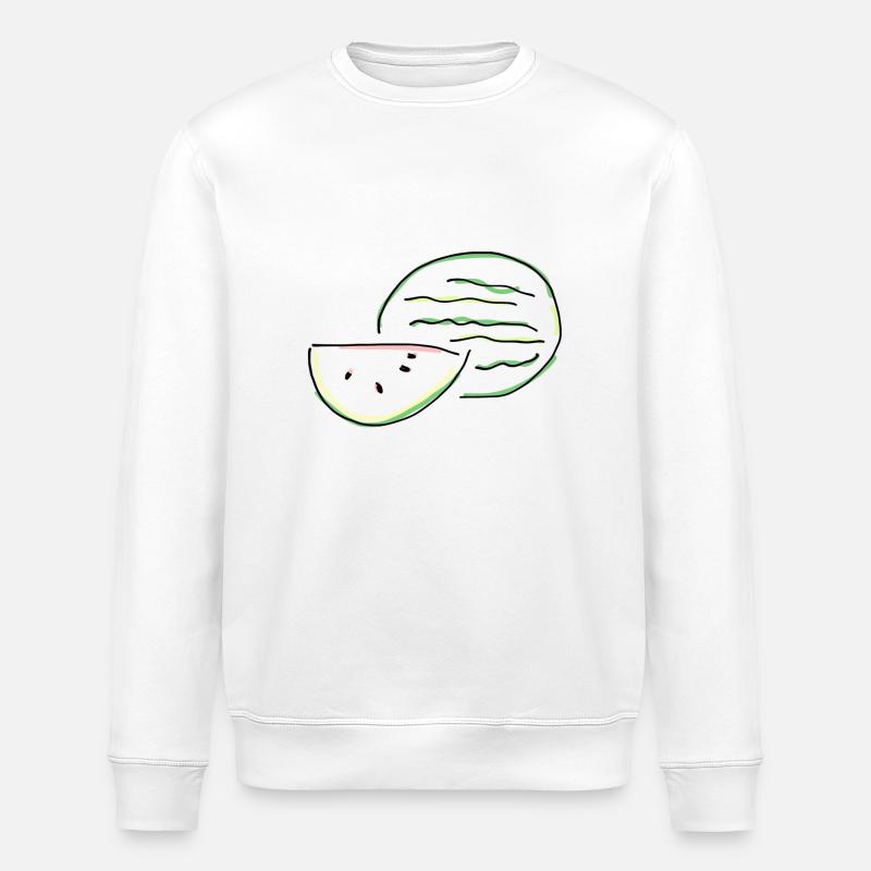 melon - Stanley/Stella ROLLER Unisex Organic Sweatshirt - white