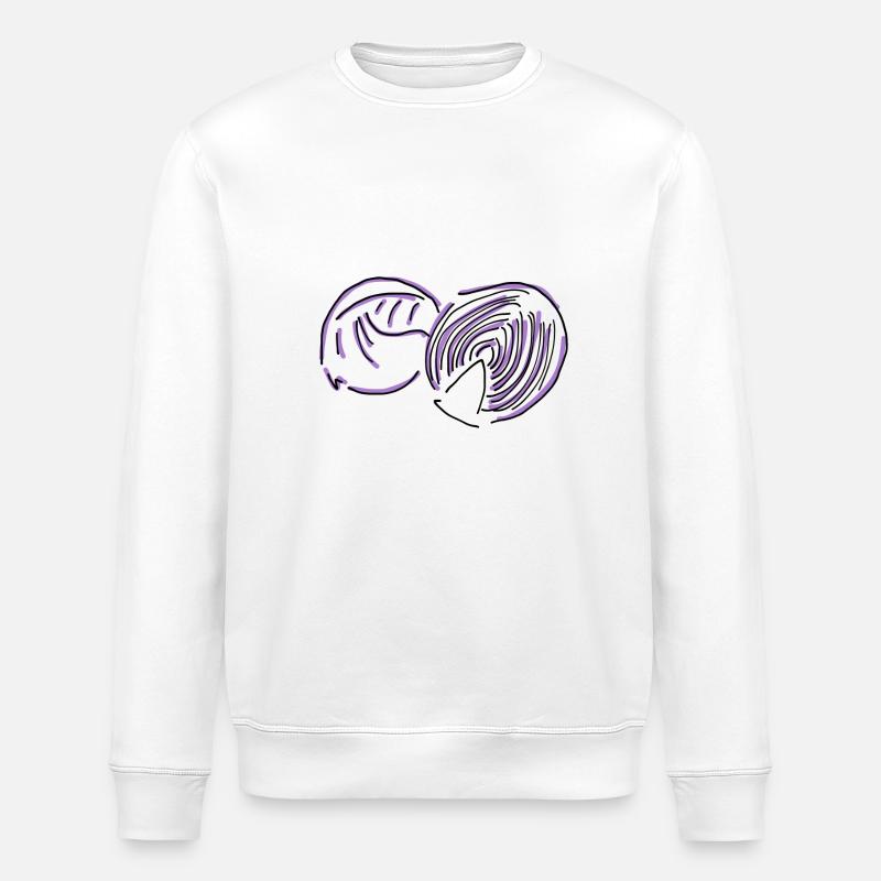 red cabbage - Stanley/Stella ROLLER Unisex Organic Sweatshirt - white