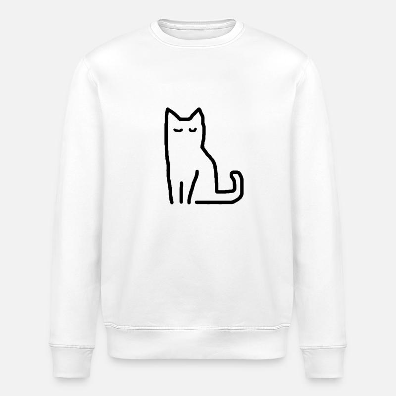 Cat Idée cadeau - Sweat bio ROLLER Stanley/Stella Unisexe - blanc