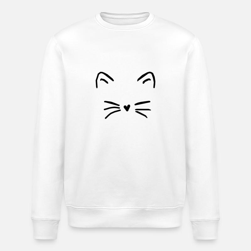 cat - Stanley/Stella ROLLER Unisex Organic Sweatshirt - white
