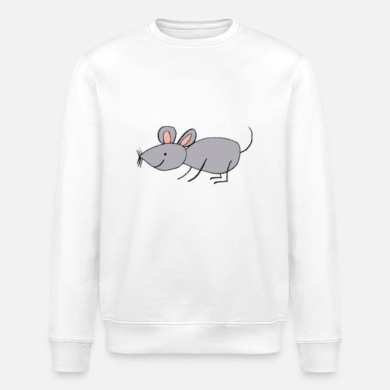 mouse - Stanley/Stella ROLLER Unisex Organic Sweatshirt - white