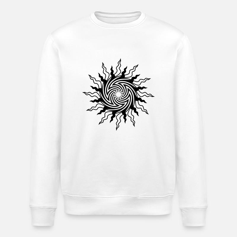 psychedelic_sun_2012 - Stanley/Stella ROLLER Unisex Organic Sweatshirt - white