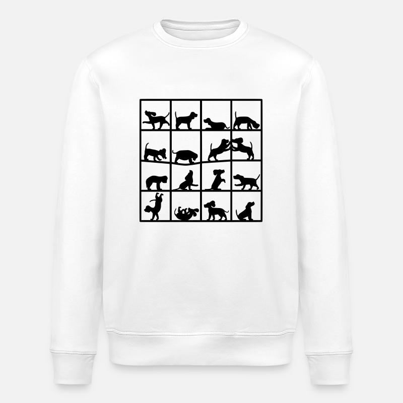 Dog Cube Beagle - Stanley/Stella ROLLER Unisex Organic Sweatshirt - white