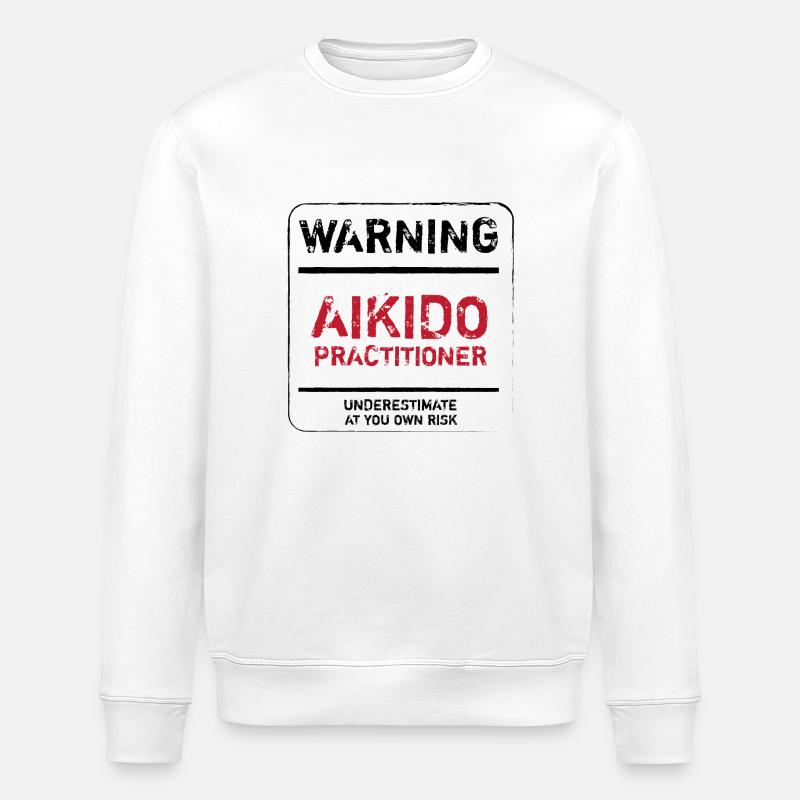 ADVARSEL AIKIDO PRACTITIONER - AIKIDO T-Shirt - Stanley/Stella økologisk unisex-sweatshirt ROLLER - hvid
