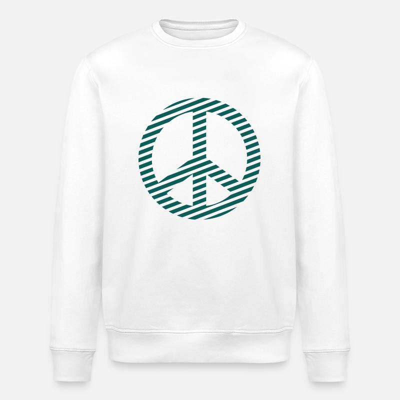 Love & Peace design - Sweat bio ROLLER Stanley/Stella Unisexe - blanc