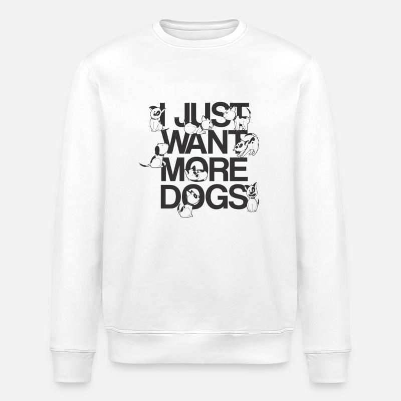 More dogs - Stanley/Stella Unisex Bio-Sweatshirt ROLLER - Weiß