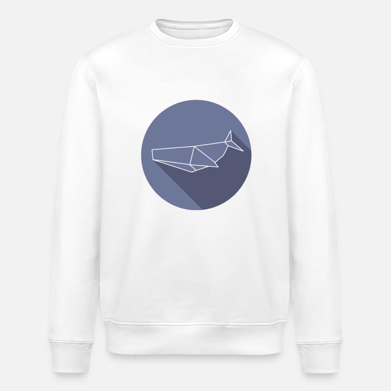 baleine - Sweat bio ROLLER Stanley/Stella Unisexe - blanc