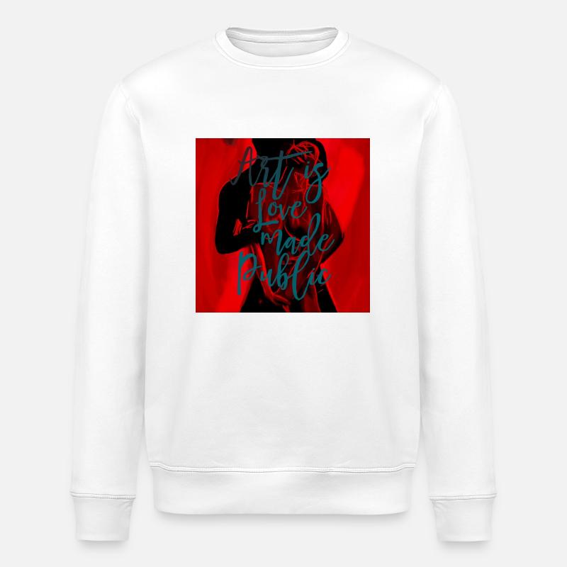 Kunst ist Liebe öffentlich gemacht - Stanley/Stella Unisex Bio-Sweatshirt ROLLER - Weiß