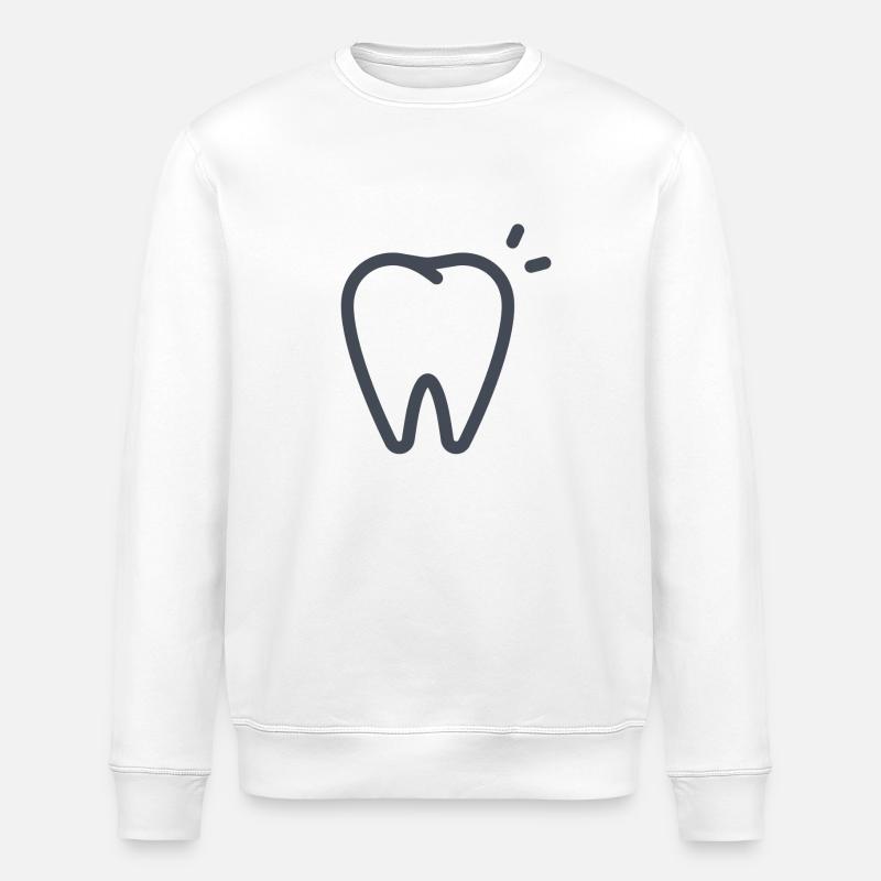 Dent tooth - Sweat bio ROLLER Stanley/Stella Unisexe - blanc