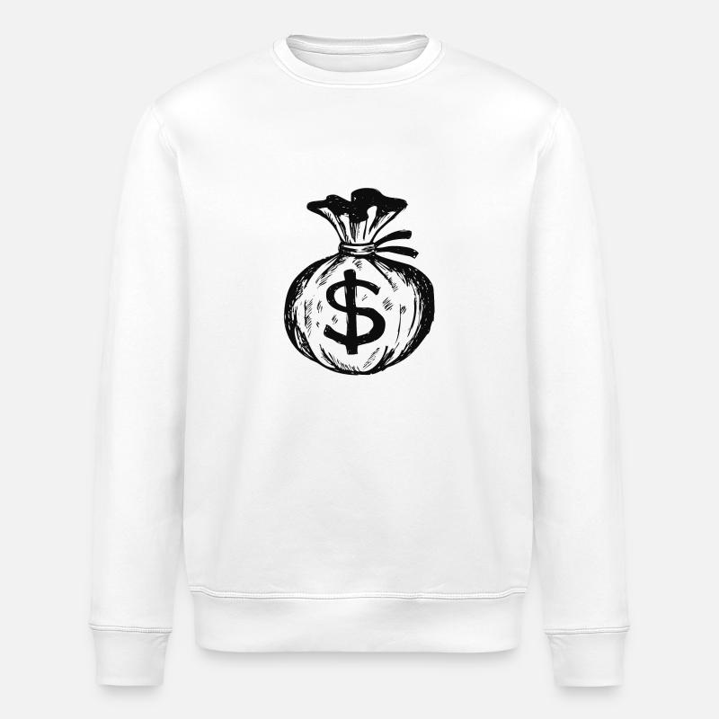 Sac d'argent (noir) - Sweat bio ROLLER Stanley/Stella Unisexe - blanc