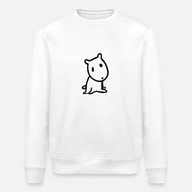 Mega sweet dog (Black) - Stanley/Stella ROLLER Unisex Organic Sweatshirt - white