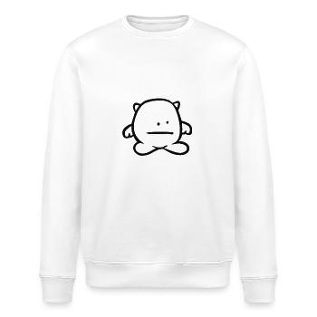 Trauriges Monster / Männchen (Schwarz) - Stanley/Stella Unisex Bio-Sweatshirt ROLLER - Weiß - Vorne - Nik (191cm)