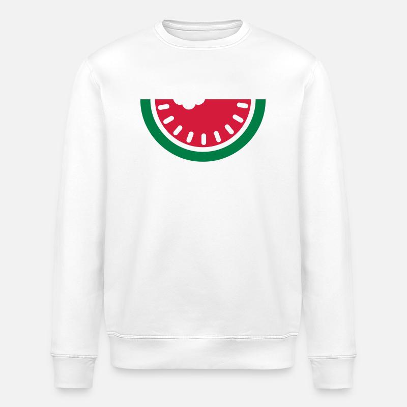 Wassermelone - Stanley/Stella Unisex Bio-Sweatshirt ROLLER - Weiß