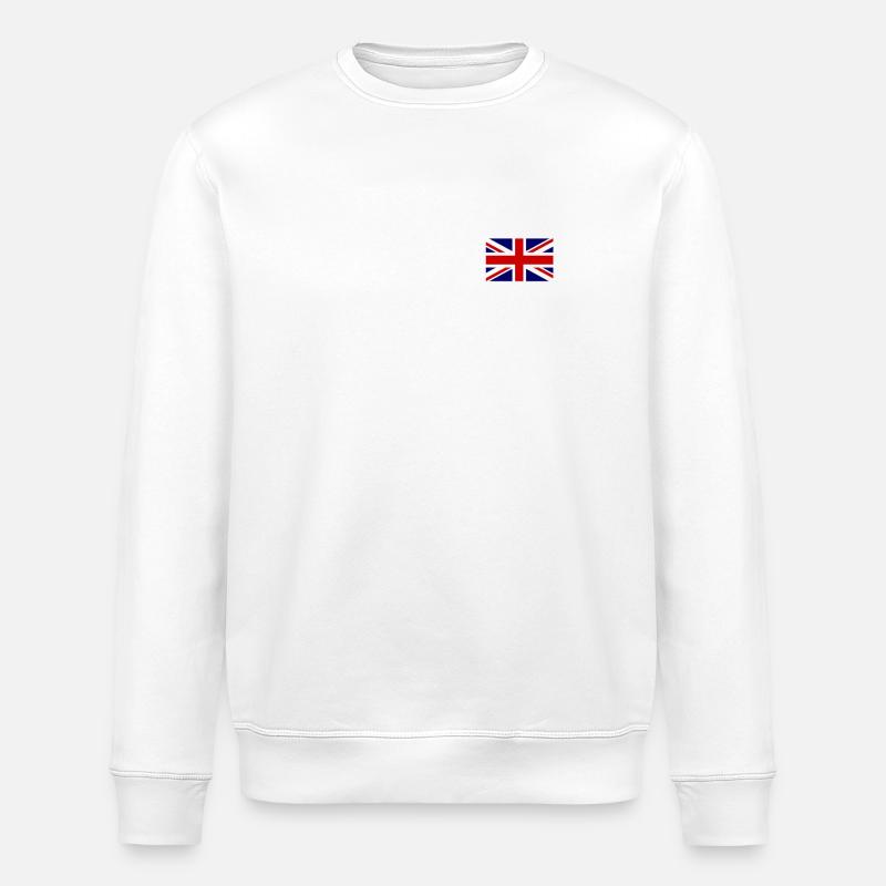 Drapeau de l'Angleterre - Sweat bio ROLLER Stanley/Stella Unisexe - blanc