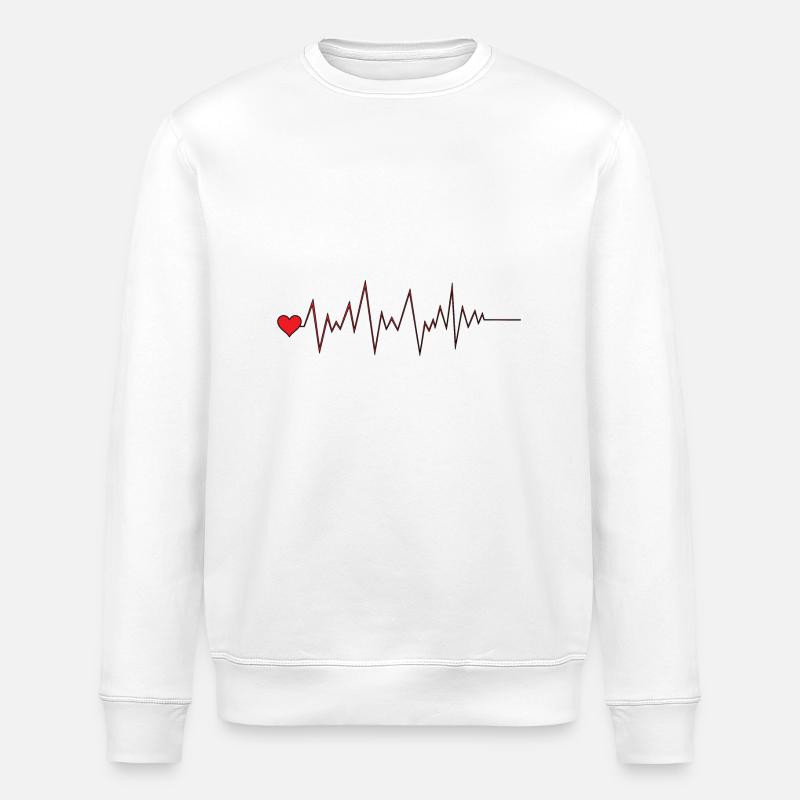 Coeurs De - Sweat bio ROLLER Stanley/Stella Unisexe - blanc