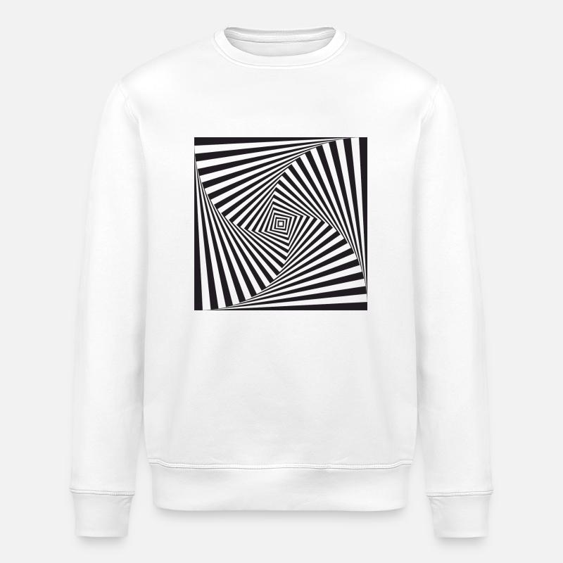 optical illusion - Stanley/Stella ROLLER Unisex Organic Sweatshirt - white
