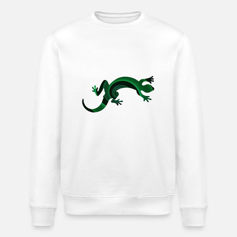 Gecko - Stanley/Stella Unisex Bio-Sweatshirt ROLLER - Weiß