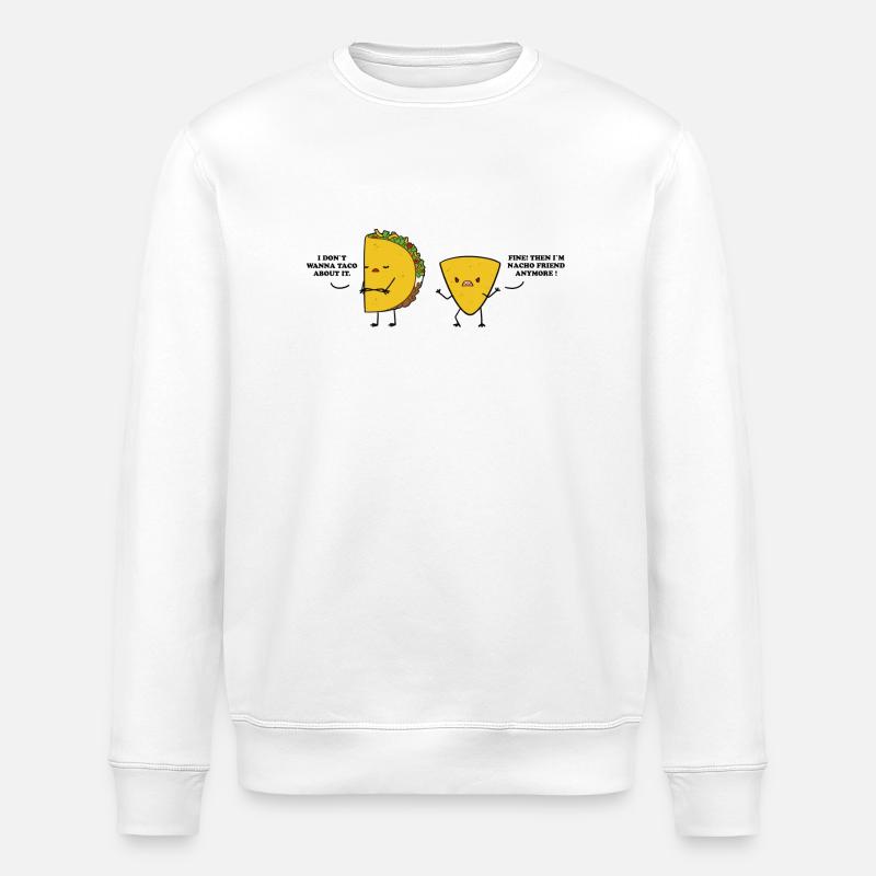 jeu de mots taco - Sweat bio ROLLER Stanley/Stella Unisexe - blanc