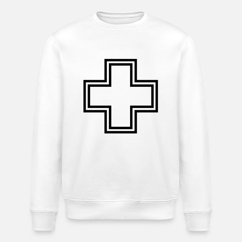 Cross Double Boarder - Stanley/Stella Unisex Bio-Sweatshirt ROLLER - Weiß