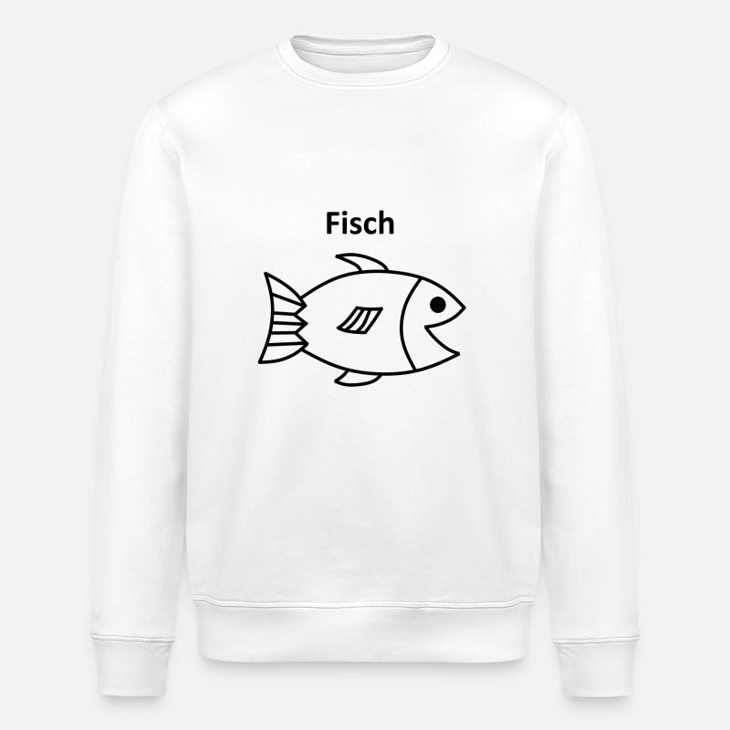 Un poisson - Sweat bio ROLLER Stanley/Stella Unisexe - blanc