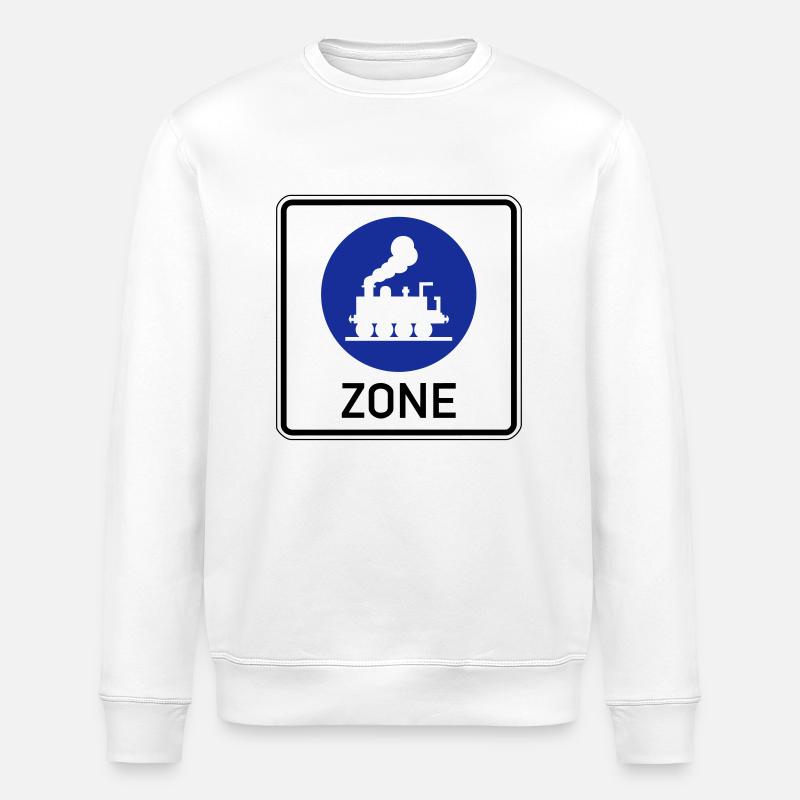 Zone Dampflok 2 - Stanley/Stella Unisex Bio-Sweatshirt ROLLER - Weiß