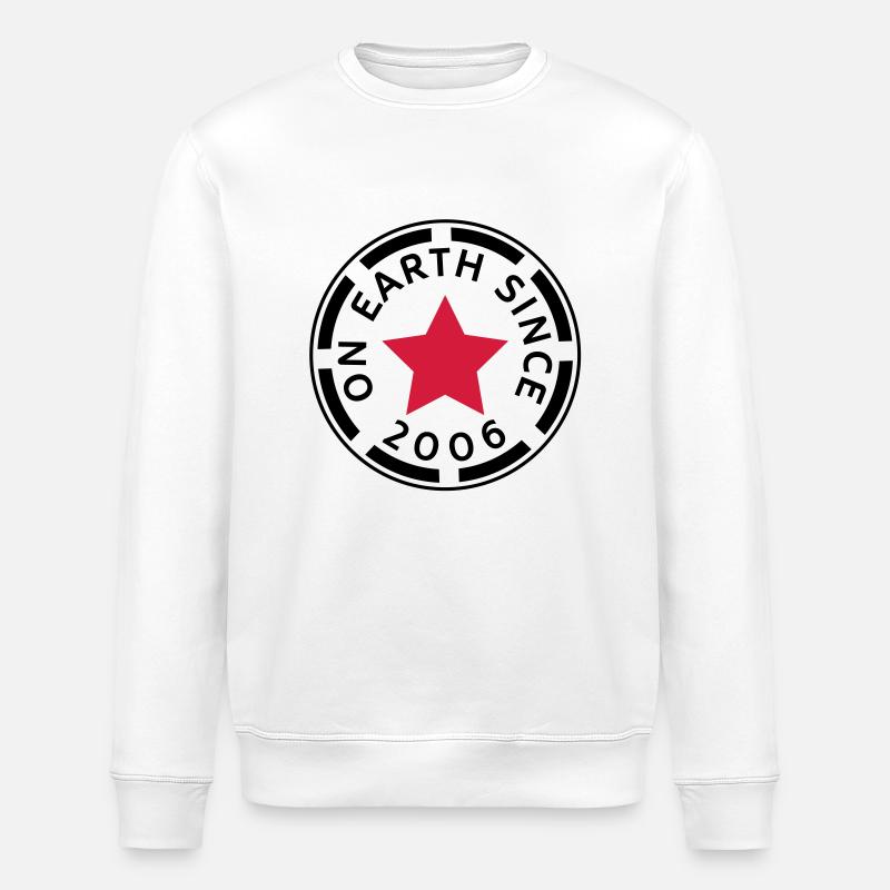 on earth since 2006 (uk) - Stanley/Stella ROLLER Unisex Organic Sweatshirt - white